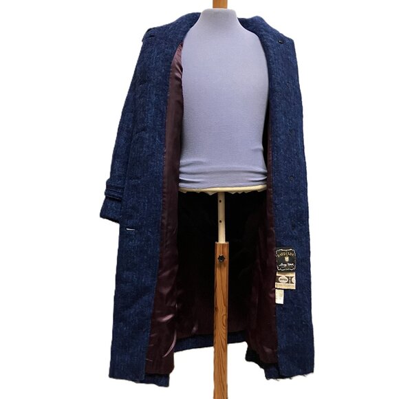 Bardolino Luxury Mohair Wool Coat Variegated Blue Vintage Anna Collection - Picture 7 of 12